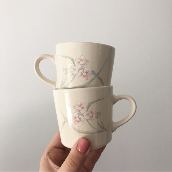 Vintage Corning 1980’s Floral Coffee Mug Boho